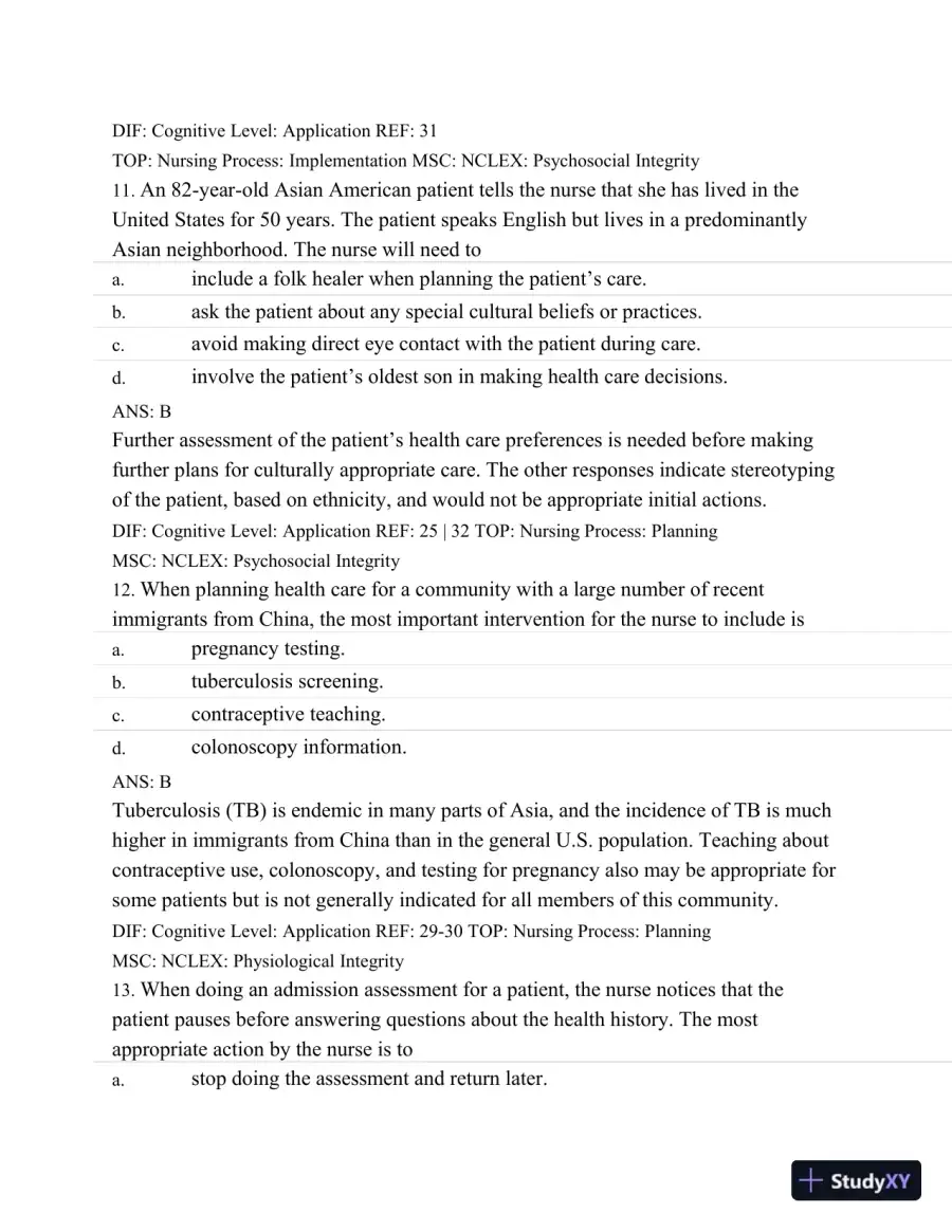 Test Bank For Medical-Surgical Nursing: Assessment and Management of Clinical Problems, 8th Edition, page 13