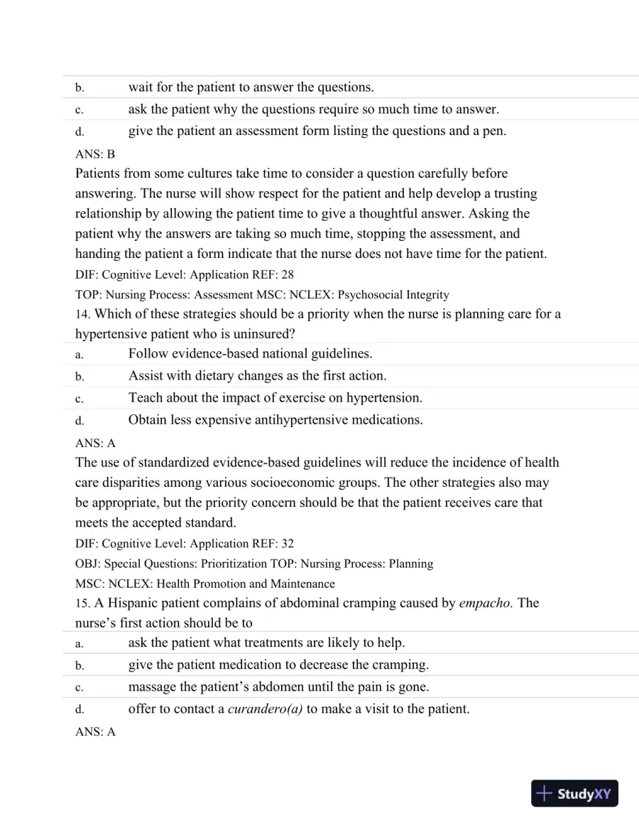 Test Bank For Medical-Surgical Nursing: Assessment and Management of Clinical Problems, 8th Edition, page 14
