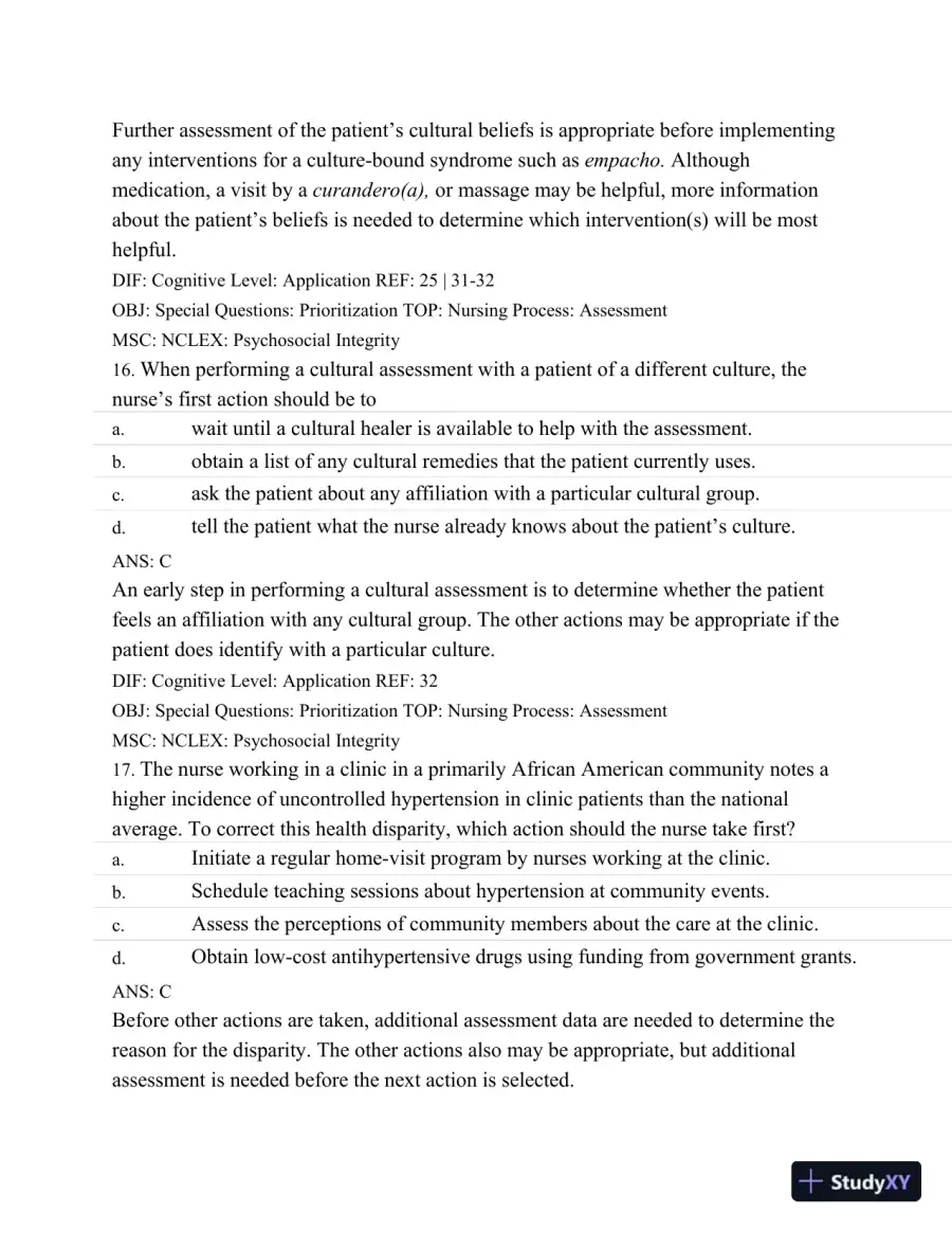 Test Bank For Medical-Surgical Nursing: Assessment and Management of Clinical Problems, 8th Edition, page 15