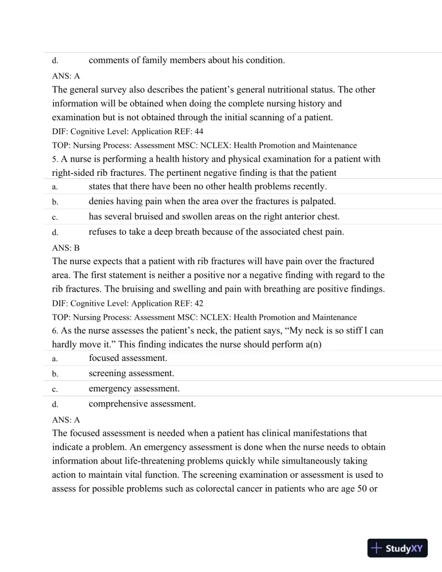 Test Bank For Medical-Surgical Nursing: Assessment and Management of Clinical Problems, 8th Edition, page 18