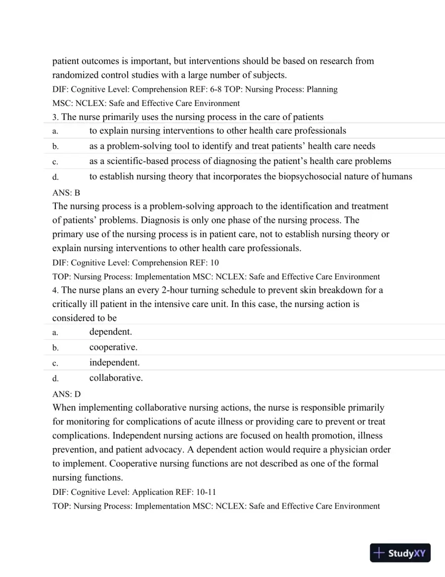 Test Bank For Medical-Surgical Nursing: Assessment and Management of Clinical Problems, 8th Edition, page 3