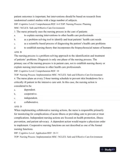 Test Bank For Medical-Surgical Nursing: Assessment and Management of Clinical Problems, 8th Edition - Page 3 preview image