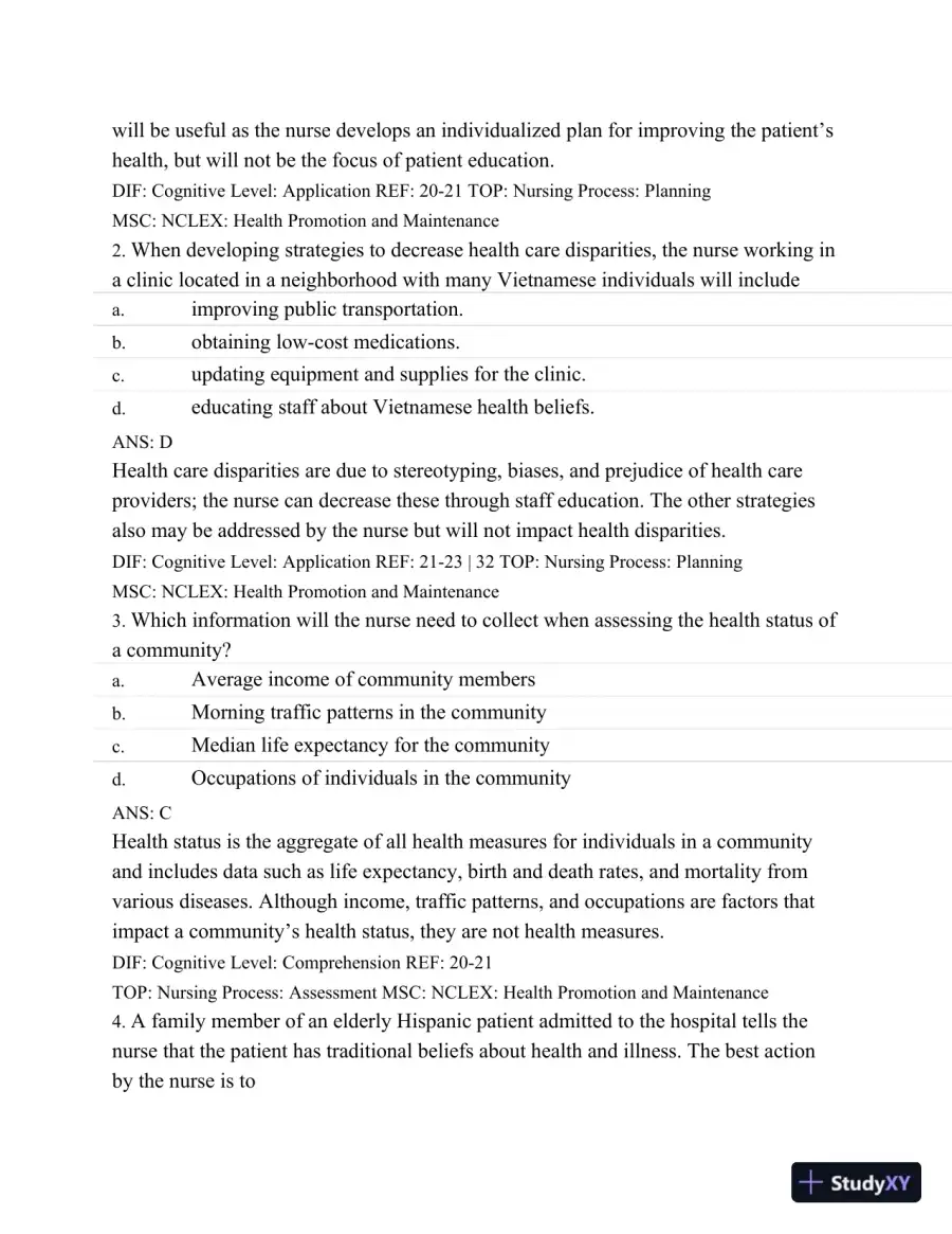 Test Bank For Medical-Surgical Nursing: Assessment and Management of Clinical Problems, 8th Edition, page 9