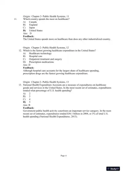 Test Bank for Community and Public Health Nursing: Evidence for Practice, 3rd Edition (Chapters 1-25) - Page 19 preview image