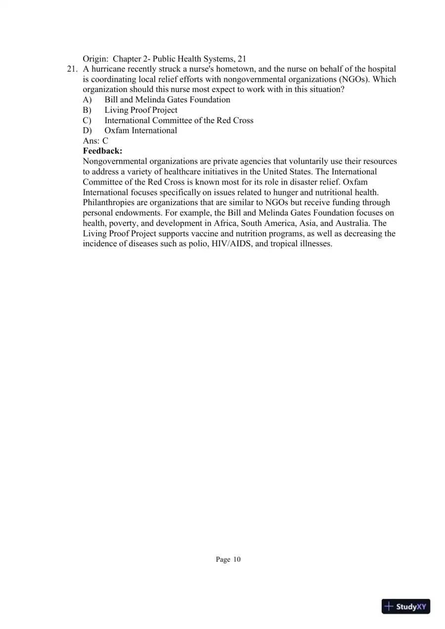 Test Bank for Community and Public Health Nursing: Evidence for Practice, 3rd Edition (Chapters 1-25), page 23