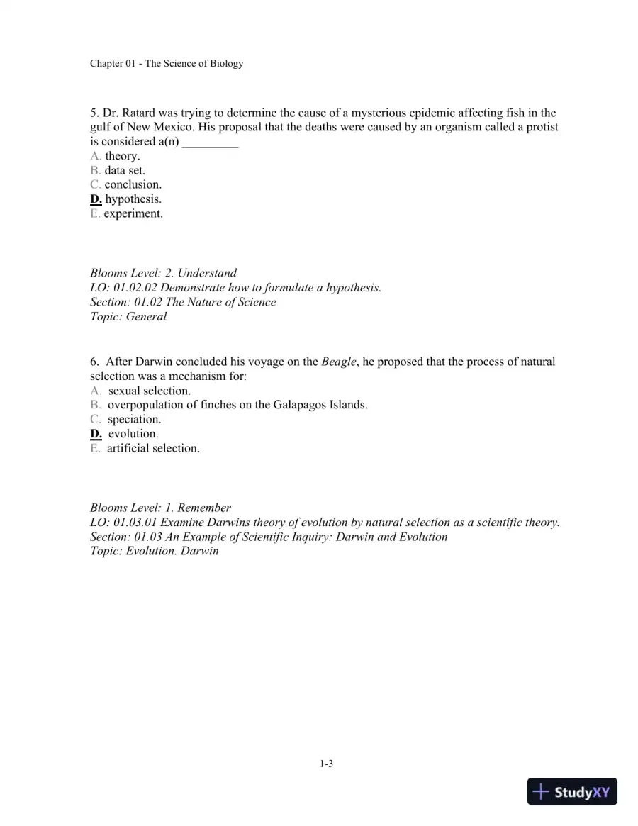 Test Bank For Biology, 10th Edition�, page 4