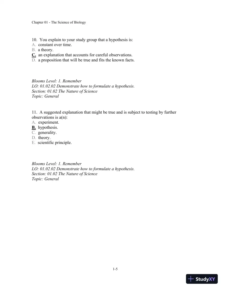 Test Bank For Biology, 10th Edition�, page 6