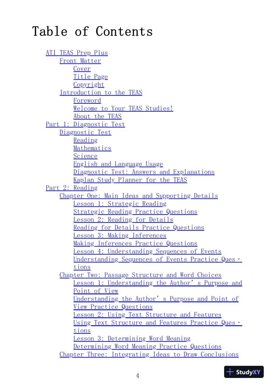 ATI TEAS Prep Plus: 2 Practice Tests + Proven Strategies [Excluded Online Resource] (Kaplan Test Prep) (2019), page 6