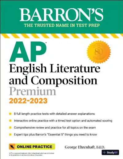 AP English Literature and Composition Premium, 2022-2023: 8 Practice Tests + Comprehensive Review (2022-2023) - Page 1 preview image