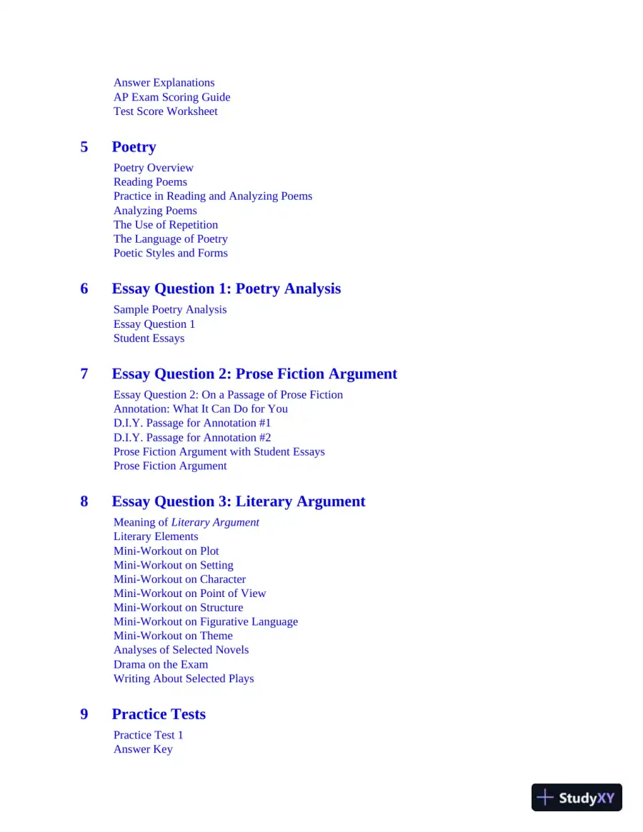 AP English Literature and Composition Premium, 2022-2023: 8 Practice Tests + Comprehensive Review (2022-2023), page 8