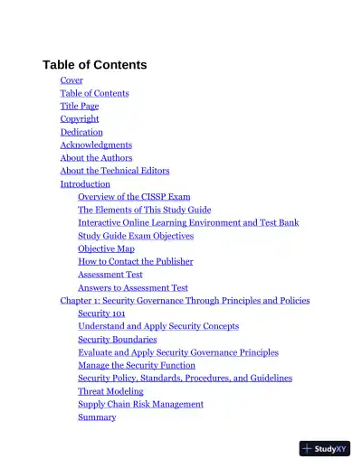 ISC2� CISSP� Certified Information Systems Security Professional Official Study Guide, 10th Edition (2024) - Page 3 preview image