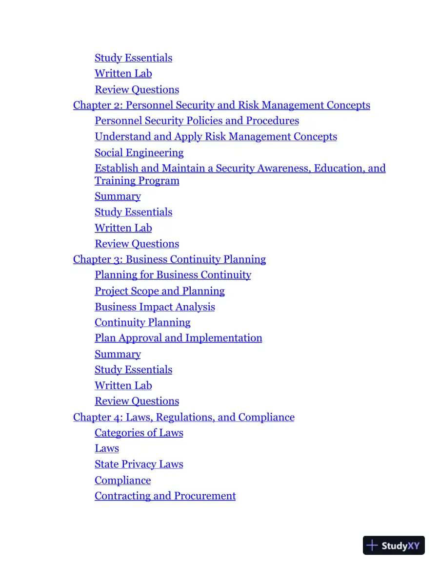 ISC2� CISSP� Certified Information Systems Security Professional Official Study Guide, 10th Edition (2024), page 4
