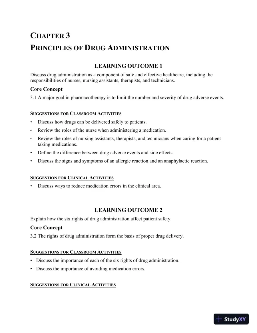 Class Notes for Core Concepts in Pharmacology, 5th Edition, page 11