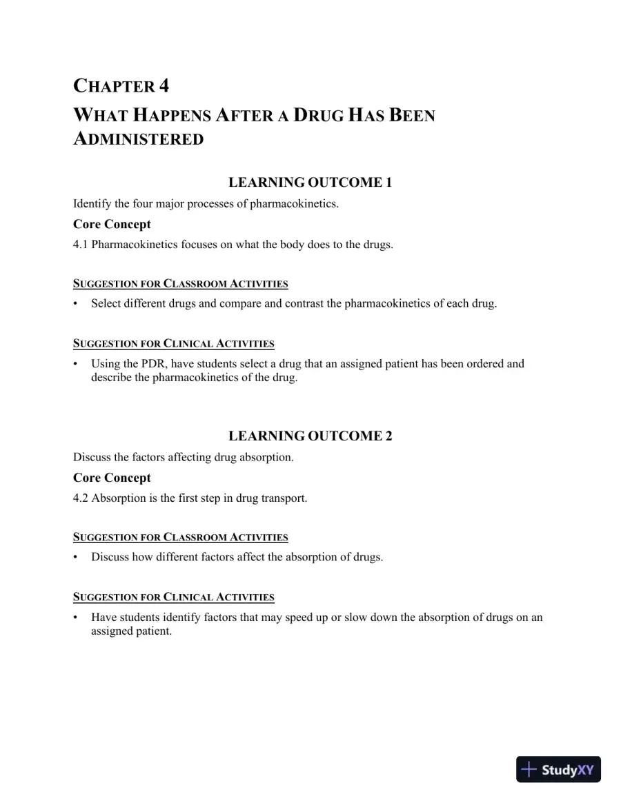 Class Notes for Core Concepts in Pharmacology, 5th Edition, page 17
