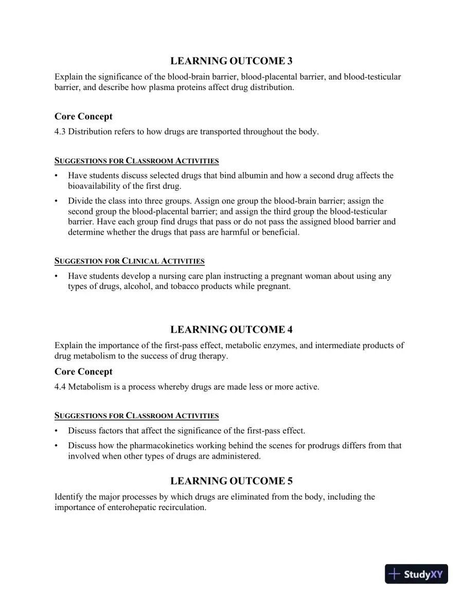 Class Notes for Core Concepts in Pharmacology, 5th Edition, page 18