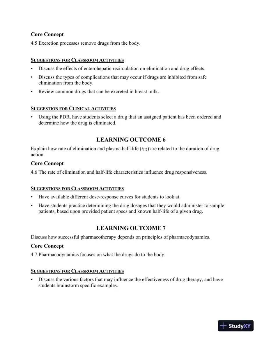 Class Notes for Core Concepts in Pharmacology, 5th Edition, page 19