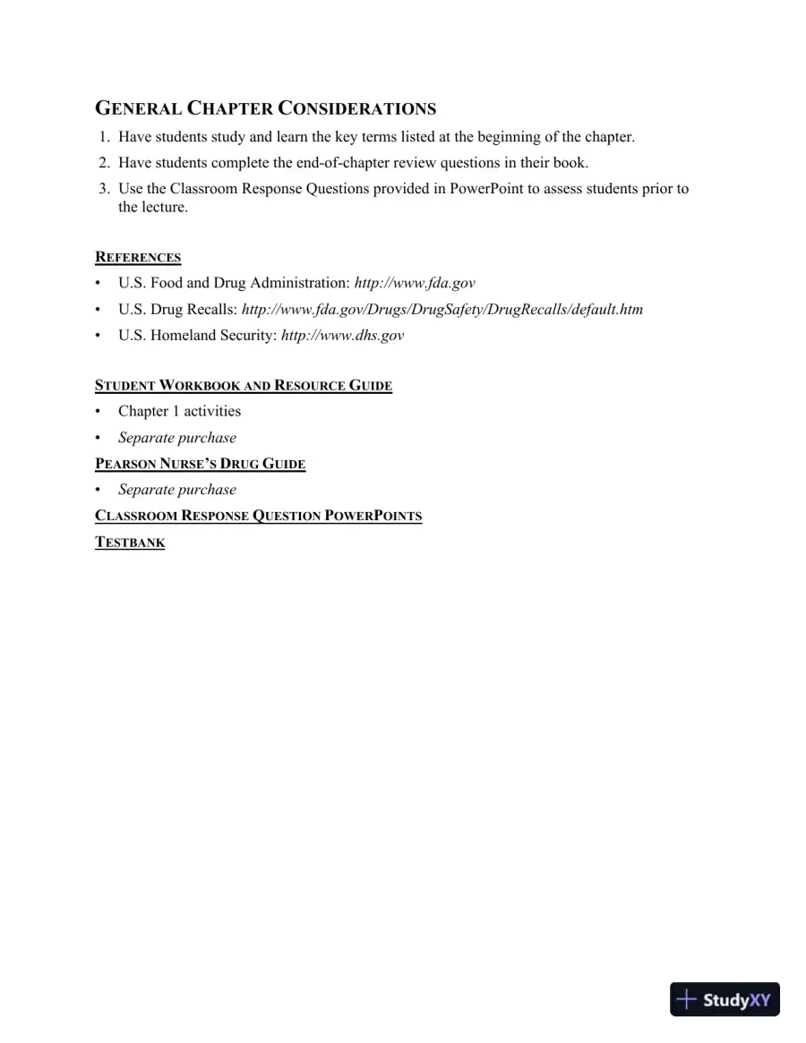Class Notes for Core Concepts in Pharmacology, 5th Edition, page 6