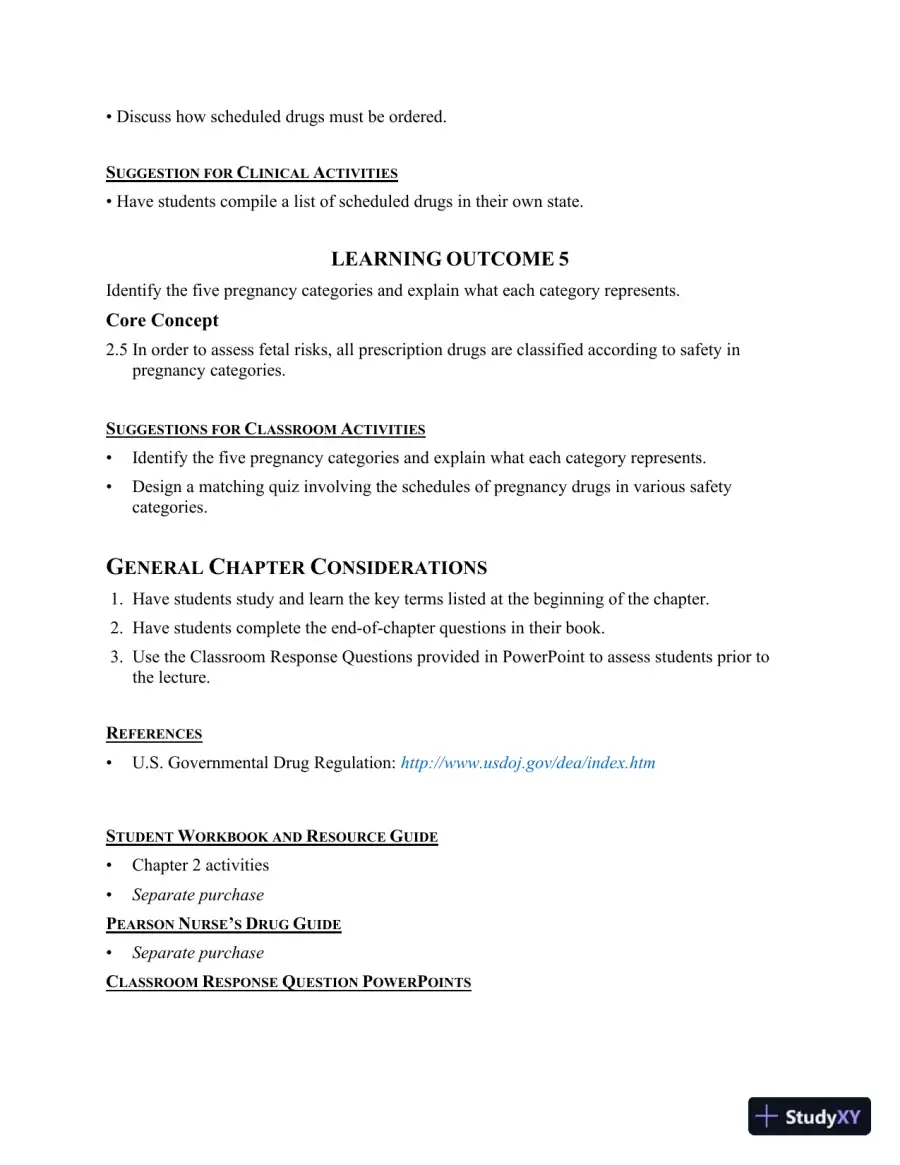 Class Notes for Core Concepts in Pharmacology, 5th Edition, page 9