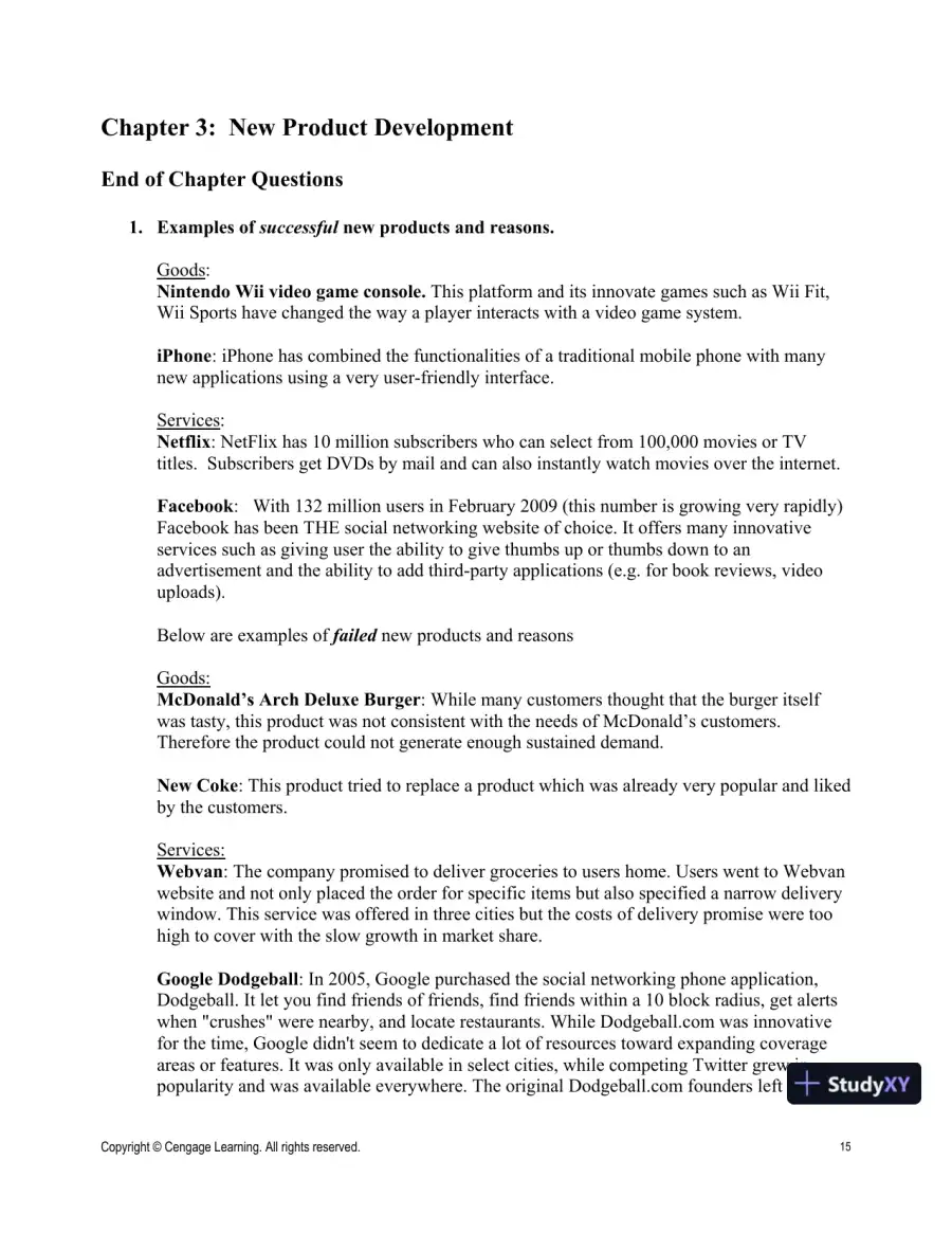 Operations And Supply Chain Management For The 21st Century, 1st Edition Solution Manual, page 15