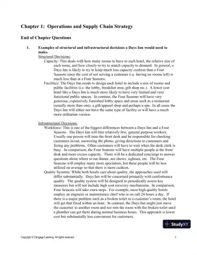 Operations And Supply Chain Management For The 21st Century, 1st Edition Solution Manual - Page 3 preview image