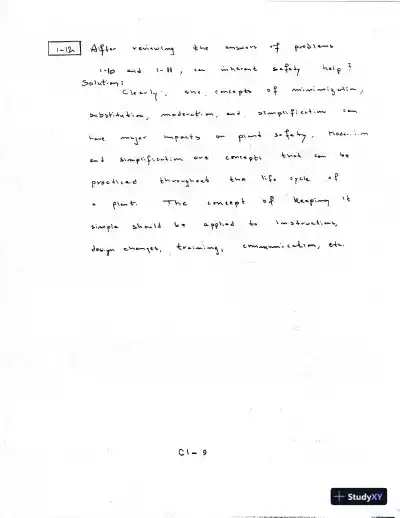 Solution Manual For Chemical Process Safety: Fundamentals With Applications, 3rd Edition - Page 10 preview image