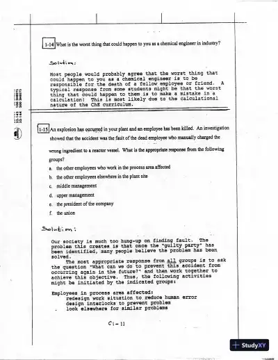 Solution Manual For Chemical Process Safety: Fundamentals With Applications, 3rd Edition - Page 12 preview image