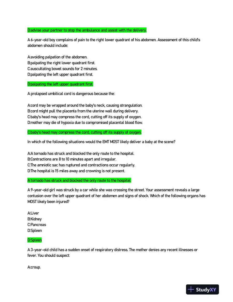 2021 ATI PN Proctored Exam with Answers (11 Solved Questions), page 5
