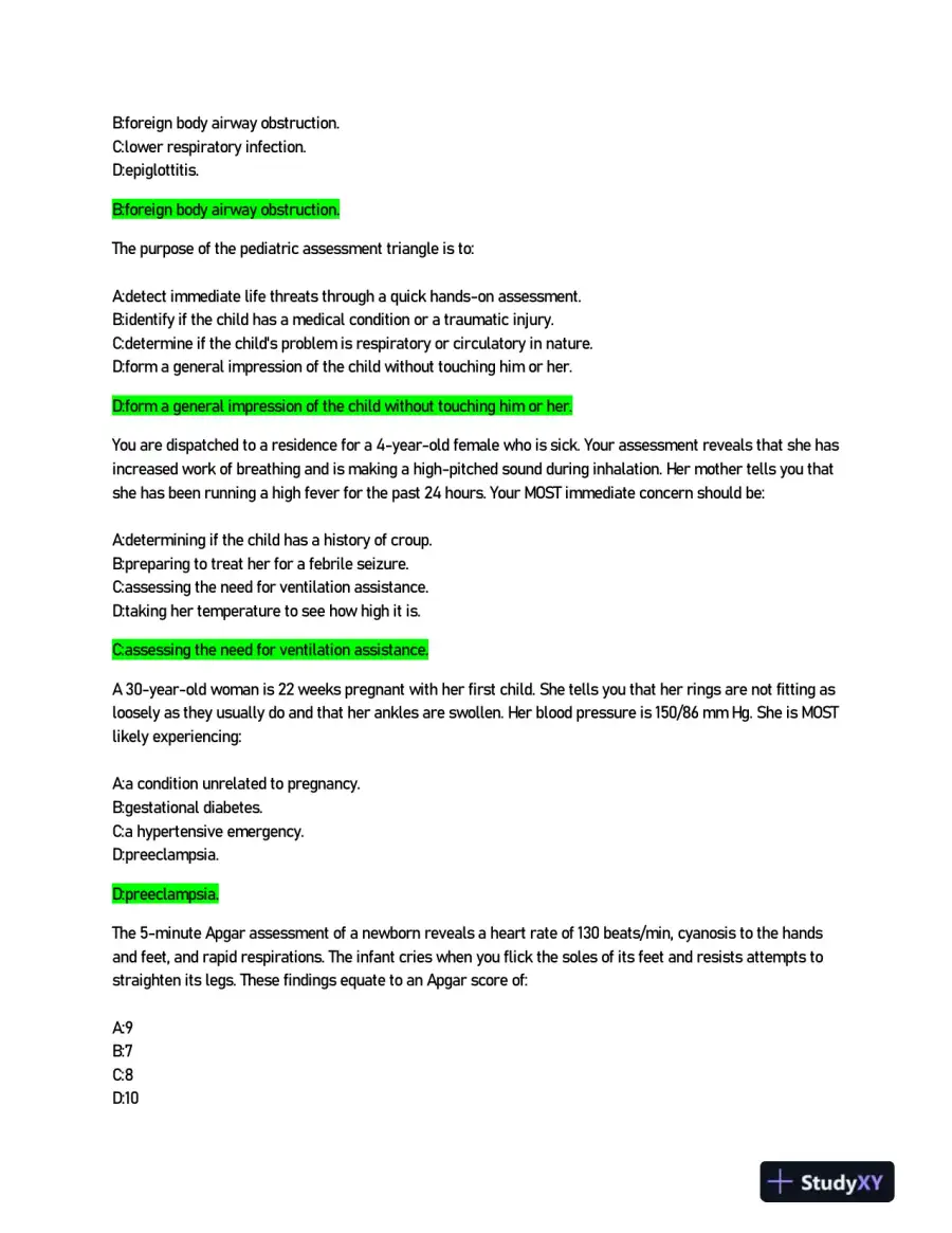 2021 ATI PN Proctored Exam with Answers (11 Solved Questions), page 6
