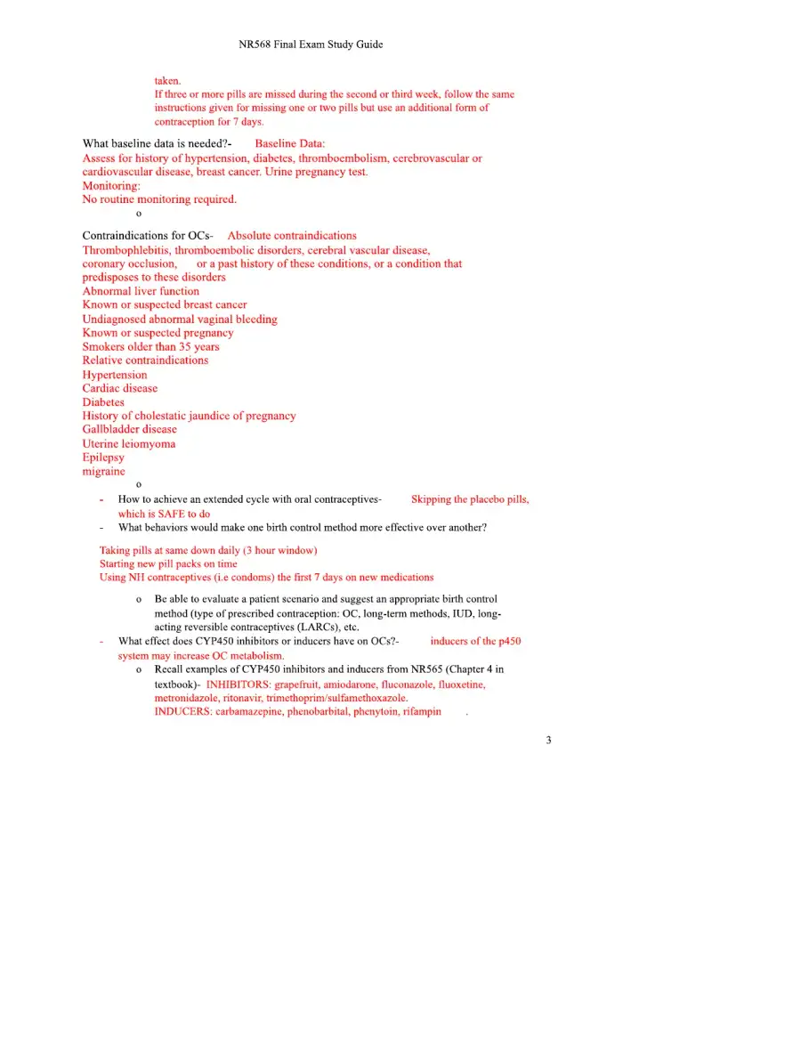 NR568 Final Exam Study Guide Week 5 to 8, page 3