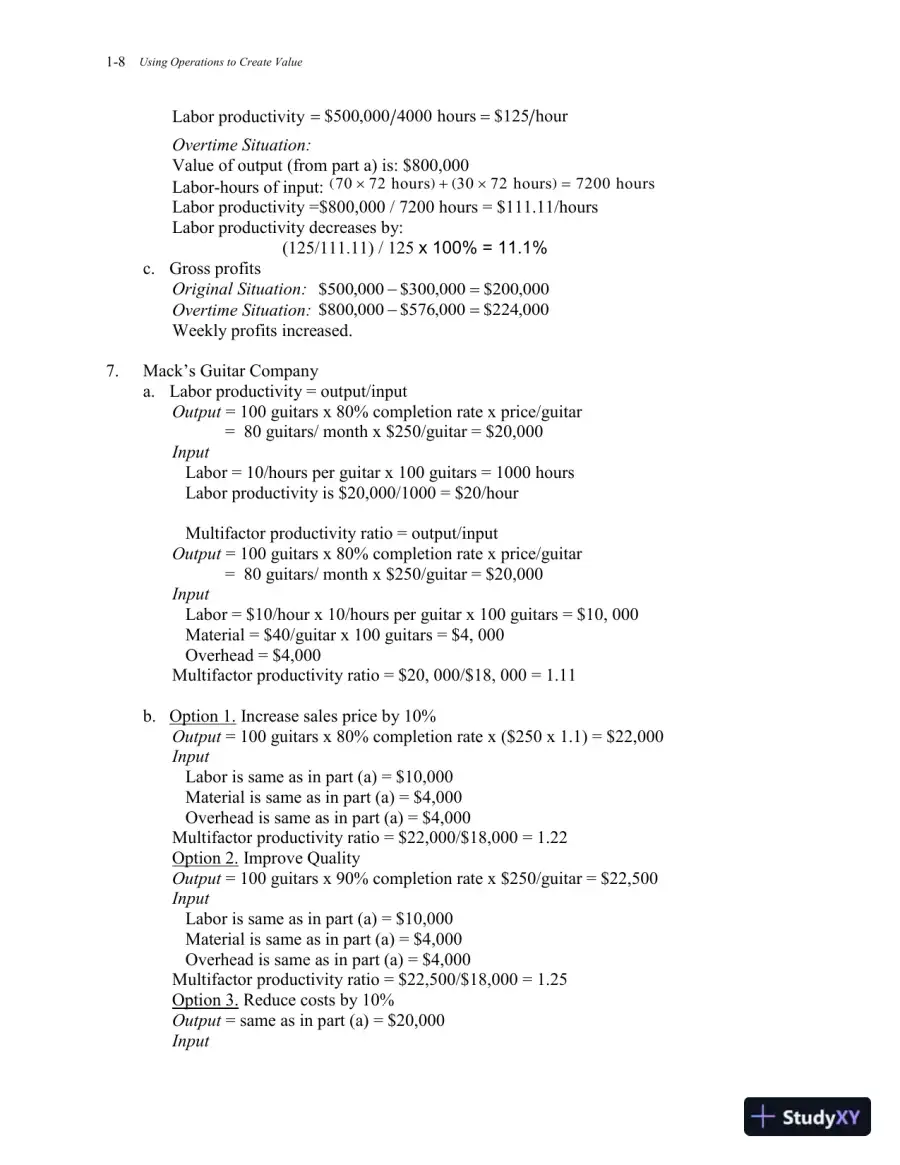 Operations Management: Processes And Supply Chains, 12th Edition Solution Manual, page 10
