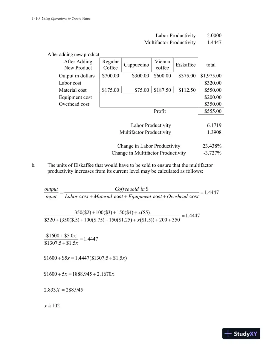 Operations Management: Processes And Supply Chains, 12th Edition Solution Manual, page 12