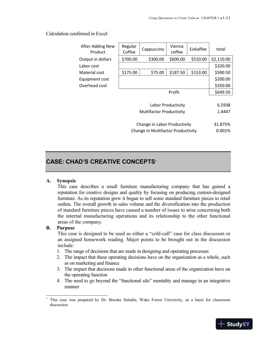 Operations Management: Processes And Supply Chains, 12th Edition Solution Manual, page 13