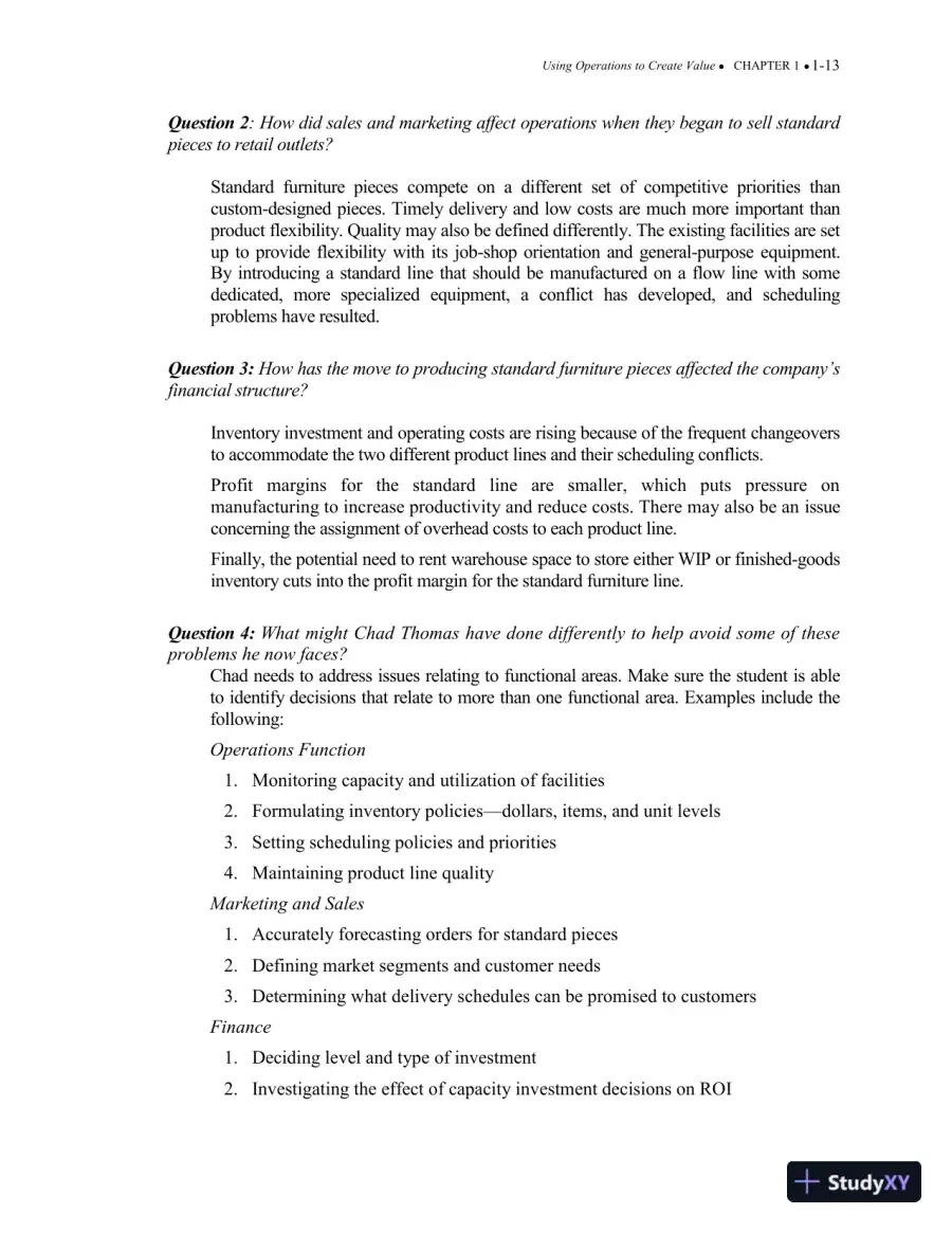Operations Management: Processes And Supply Chains, 12th Edition Solution Manual, page 15