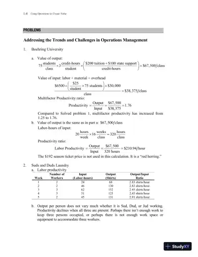 Operations Management: Processes And Supply Chains, 12th Edition Solution Manual - Page 6 preview image