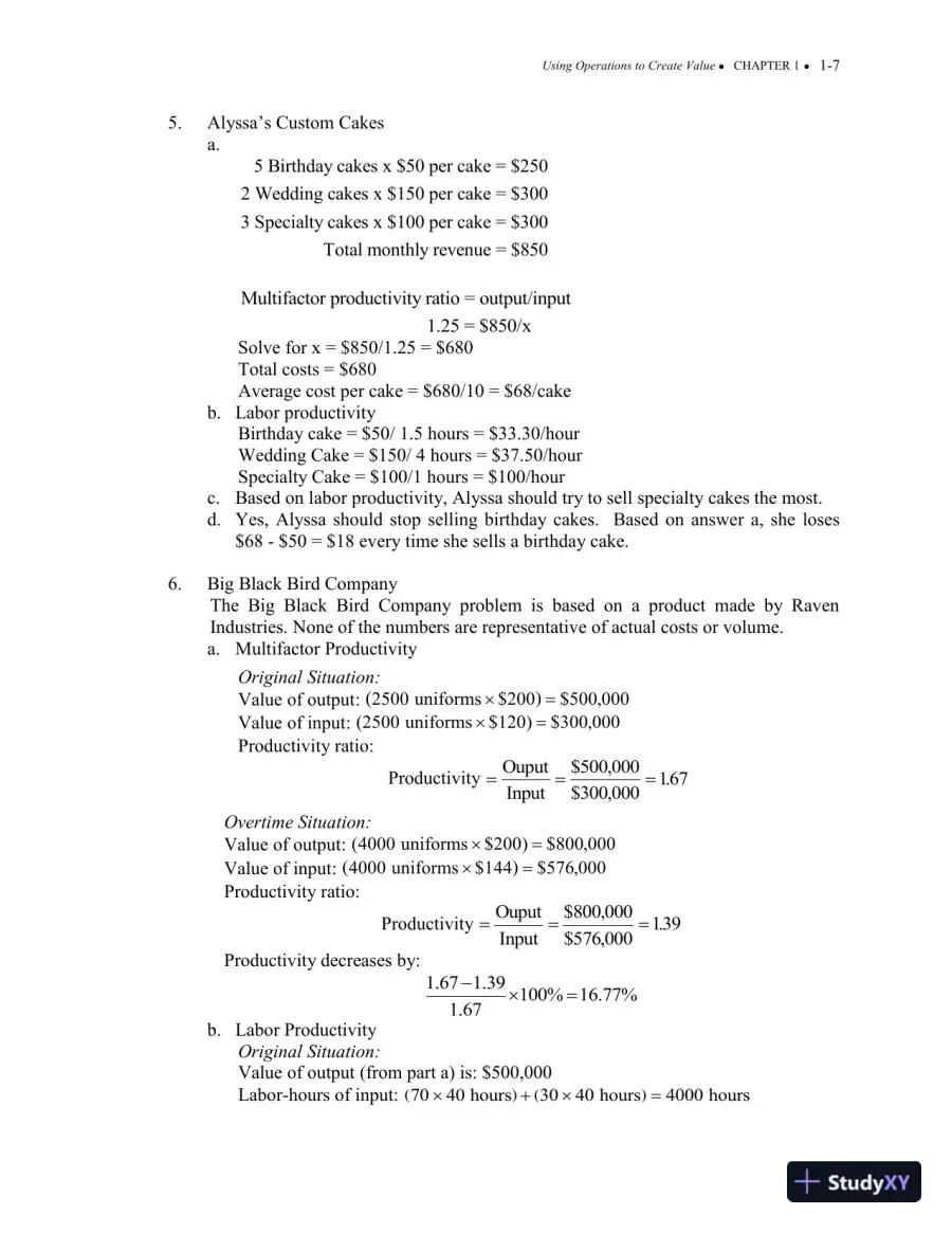 Operations Management: Processes And Supply Chains, 12th Edition Solution Manual, page 9