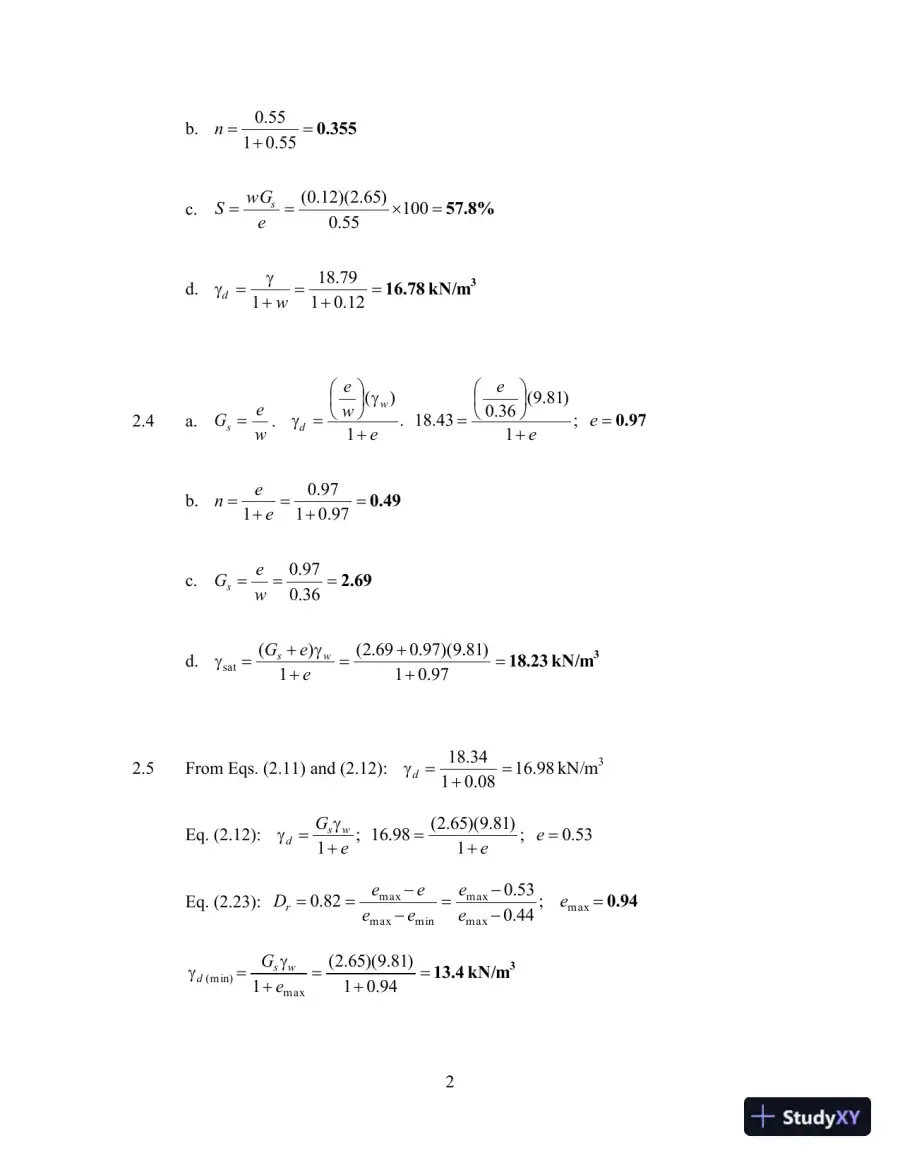 Principles Of Foundation Engineering, 8th Edition Solution Manual, page 5