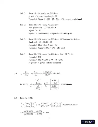 Principles Of Foundation Engineering, 8th Edition Solution Manual - Page 7 preview image
