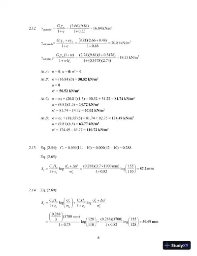Principles Of Foundation Engineering, 8th Edition Solution Manual - Page 9 preview image