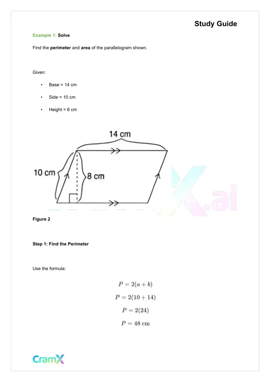 Geometry - Perimeter and Area, page 3