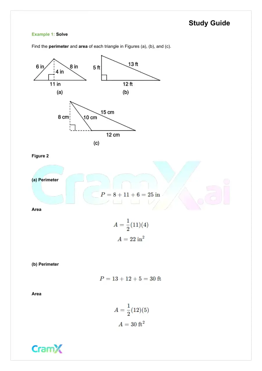 Geometry - Perimeter and Area, page 6