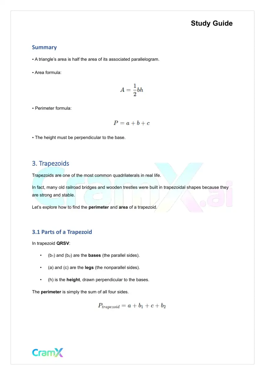 Geometry - Perimeter and Area, page 8