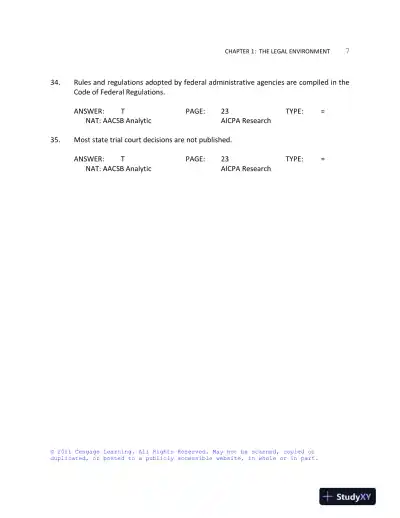 Business Law Today, Standard Edition, 9th Edition Test Bank - Page 8 preview image