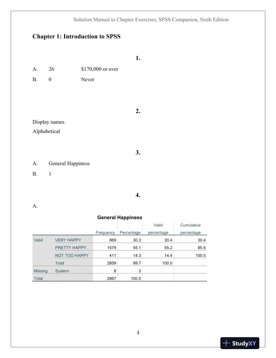 Solution Manual For An IBM SPSS Companion to Political Analysis, 6th Edition, page 3