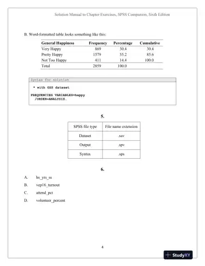 Solution Manual For An IBM SPSS Companion to Political Analysis, 6th Edition - Page 4 preview image