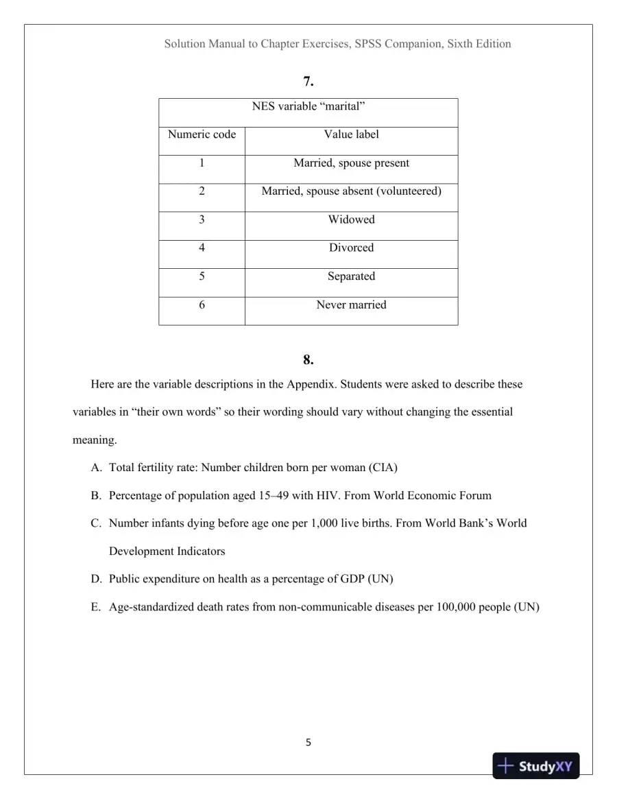 Solution Manual For An IBM SPSS Companion to Political Analysis, 6th Edition, page 5
