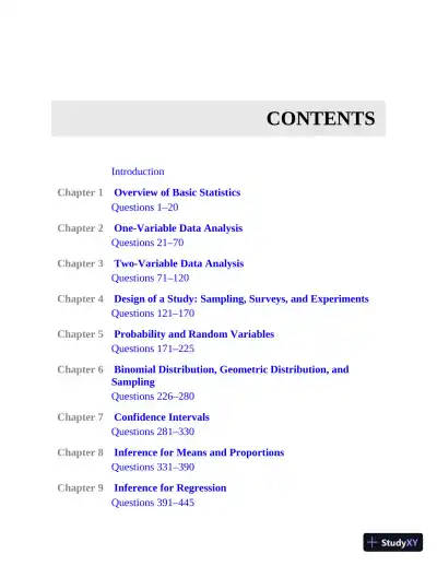 5 Steps to a 5: 500 AP Statistics Questions to Know by Test Day (2020) - Page 7 preview image
