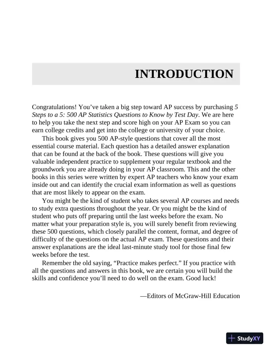 5 Steps to a 5: 500 AP Statistics Questions to Know by Test Day (2020), page 9