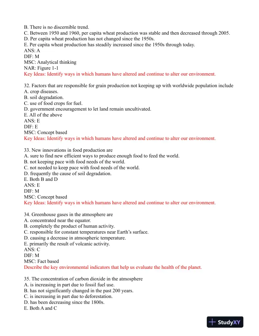 Environmental Science: Foundations and Applications 1st Edition Test Bank, page 10