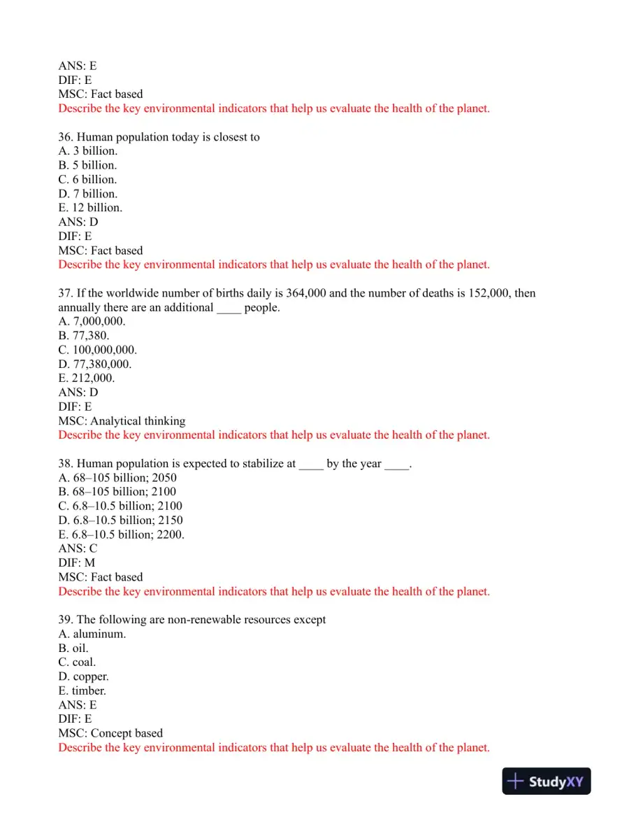 Environmental Science: Foundations and Applications 1st Edition Test Bank, page 11