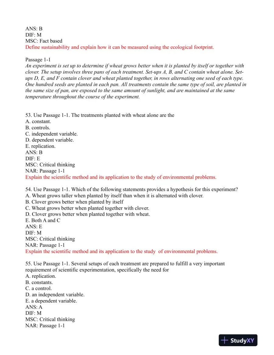 Environmental Science: Foundations and Applications 1st Edition Test Bank, page 15
